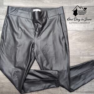 Loft Faux Leather Ankle Pants Size XL